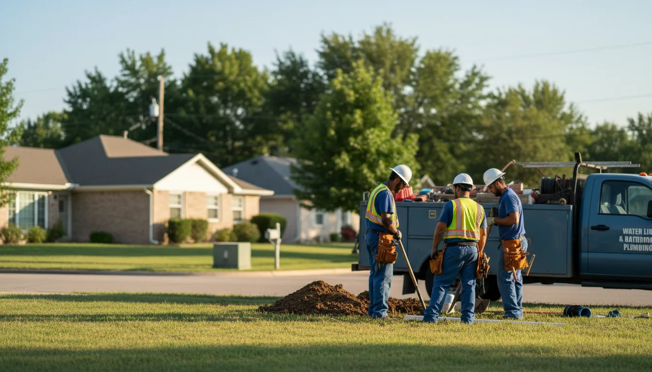 Residential water line and bathroom plumbing service in Poyen, AR